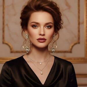 The Selene Crystal Halo Earrings